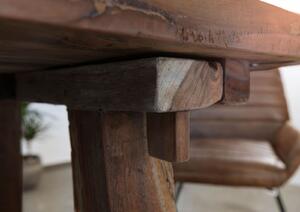 OXANA Jedálenský stôl 190x100x78, neošetrený, staré drevo,prírodná