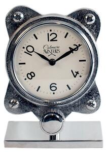 Stolové kovové strieborné hodiny - 19cm - Colmore by Diga