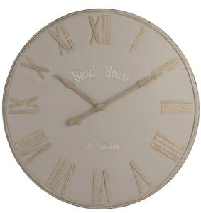 Béžové nástenné kovové hodiny Beach House - Ø92cm - J-Line by Jolipa