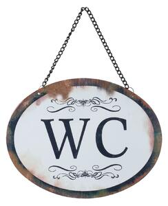 Plechová závesná ceduľa WC - 17 * 13 cm - Clayre & Eef