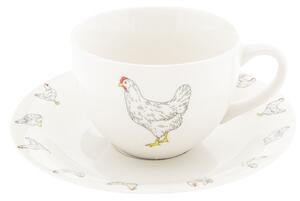 Šálka s podšálkom Little Chicken - 0,2l - Clayre & Eef