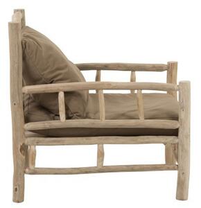 Drevené kreslo Teak - 75 * 90 * 90 cm - J-Line by Jolipa