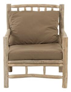 Drevené kreslo Teak - 75 * 90 * 90 cm - J-Line by Jolipa