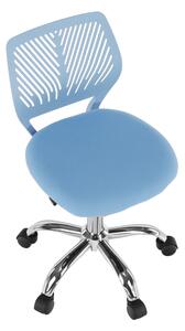 KONDELA Otočná stolička, modrá/chróm, SELVA