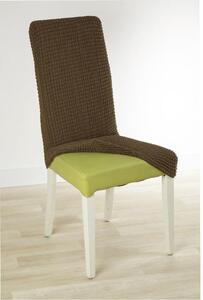 Super strečové poťahy GLAMOUR tabaková stoličky s operadlom 2 ks 40 x 40 x 60 cm