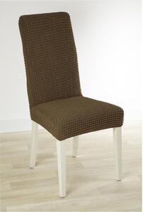 Super strečové poťahy GLAMOUR tabaková stoličky s operadlom 2 ks 40 x 40 x 60 cm