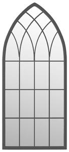 Záhradné zrkadlo čierne 100x45 cm exteriérové železo