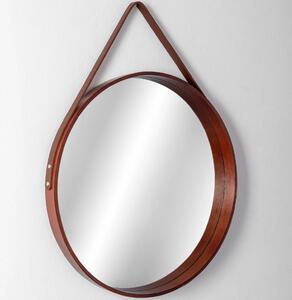 Tutumi - Okrúhle zrkadlo Loft - hnedá - 59 cm