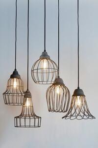 Šedé kovové stropné svetlo Birk - Ø 17 * 27 cm - Light & Living