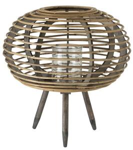 Ratanová lampáš na nohe Bamboo - Ø56*59 cm - J-Line by Jolipa
