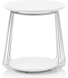 Prístavný stolík VENUTO biela, 50 cm