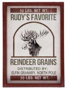 Obraz Sob Reindeer grains - 27 * 3 * 37 cm - Clayre & Eef