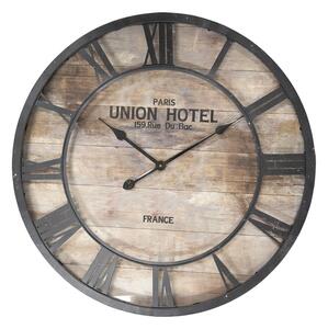 Nástenné hodiny Paris Union Hotel - Ø 68 * 6 cm - Clayre & Eef