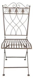Kovová stolička v provence štýle - 43 * 46 * 97 cm - Clayre & Eef