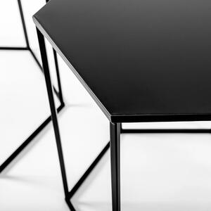 Tutumi - Kovový príručný stolík - čierna - 55x46x46 cm