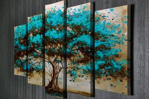 Hanah Home Viacdielny obraz BLUE TREE 105x70 cm