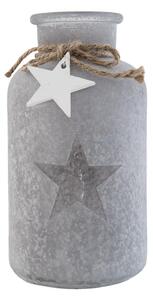 Dekoračné sklenená fľaša s hviezdou - Ø10 * 20 cm - Clayre & Eef
