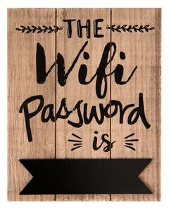 Nástenná drevená ceduľa na heslo Wifi - 16 * 1 * 20 cm - Clayre & Eef