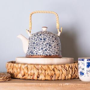 Drevená podložka pod riad na nožičkách - Ø 18 * 6 cm - Clayre & Eef