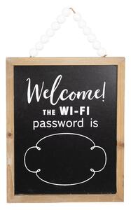 Nástenná drevená ceduľa na heslo Wifi - 25*2*26 cm - Clayre & Eef