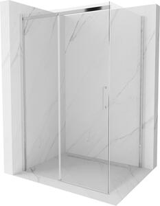 Mexen Omega, sprchovací kút s posuvnými dverami 100 (dvere) x 70 (stena) cm, 8mm číre sklo, chrómový profil, 825-100-070-01-00