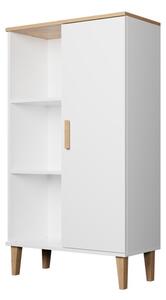Kocot kids Vitrína DENVER 120 cm bielý/dub hickory