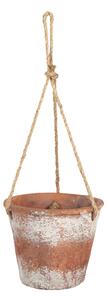 Hnedý závesný kvetináč - 19*19*53 cm - Clayre & Eef