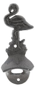 Nástenný liatinový otvárač na fľaše Plameniak - 7 * 4 * 16 cm - Clayre & Eef