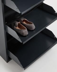 ODE 4 botník - kovová skrinka na topánky Čierna