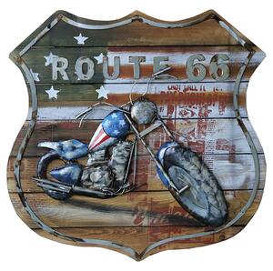 Nástenný obraz Moto route 66 - 60 * 5.5 * 60 cm - Clayre & Eef