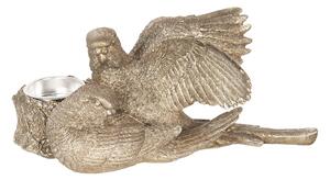 Svietnik s vtáčiky - 21 * 22 * ​​8 cm - Clayre & Eef