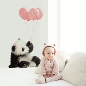 Nástenná samolepka Dekornik Pink Panda, 70 × 115 cm
