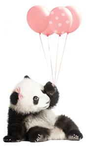 Nástenná samolepka Dekornik Pink Panda, 70 × 115 cm