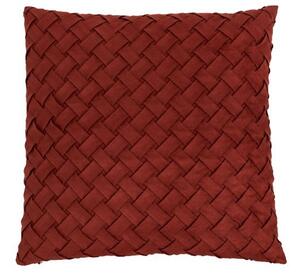 Vínový prepletaný vankúš Rust - 43 * 43 cm - J-Line by Jolipa