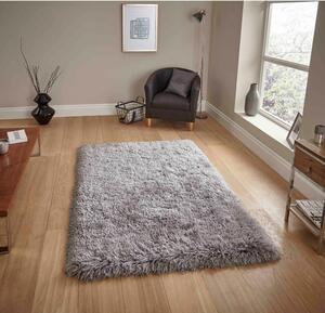 Svetlosivý ručne tuftovaný koberec Think Rugs Polar PL Light Grey, 120 × 170 cm