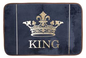 Tmavo modrá kúpeľňová predložka King - 60*40*1 cm - Clayre & Eef