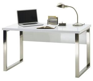 Písací stôl ABADON biela vysoký lesk