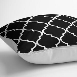 Čierno-biela obliečka na vankúš s bavlnou Minimalist Cushion Covers Black Background Ogea, 45 × 45 cm