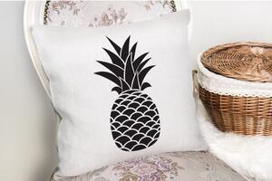 Čierno-biela obliečka na vankúš s bavlnou Minimalist Cushion Covers Black White Pineapple, 45 × 45 cm