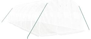Fóliovník s oceľovým rámom biely 24 m² 8x3x2 m