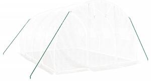 Fóliovník s oceľovým rámom biely 12 m² 4x3x2 m