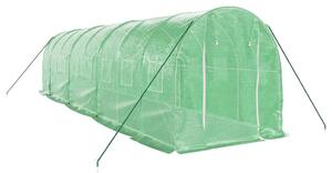 Fóliovník s oceľovým rámom zelený 16 m² 8x2x2 m