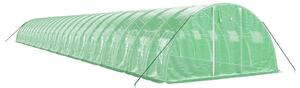 Fóliovník s oceľovým rámom zelený 96 m² 24x4x2 m