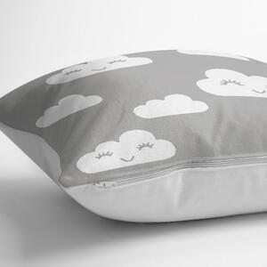 Obliečka na vankúš s prímesou bavlny Minimalist Cushion Covers Grey Background Cloud, 45 × 45 cm
