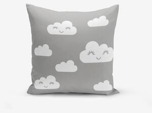 Obliečka na vankúš s prímesou bavlny Minimalist Cushion Covers Grey Background Cloud, 45 × 45 cm