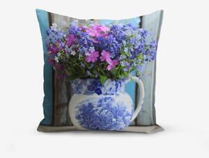 Obliečka na vankúš s prímesou bavlny Minimalist Cushion Covers Double Colorful Vazo Cicegi, 45 × 45 cm