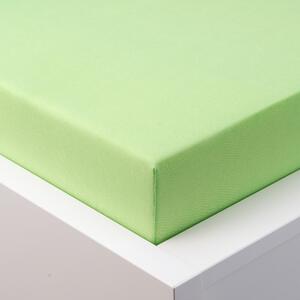 Napínacia plachta na posteľ jersey s elastanom zelená 180 x 200 cm