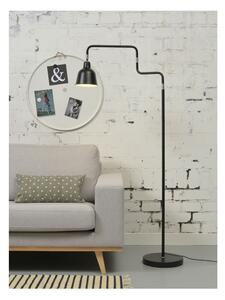 Čierna stojacia lampa s kovovým tienidlom (výška 150 cm) London – it's about RoMi