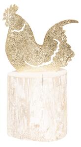 Kovová veľkonočná dekorácie Kohút - 10*7*17 cm - Clayre & Eef