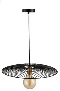 Čierne kovové stropné svetlo Line large - Ø 50 * 90 cm - J-Line by Jolipa